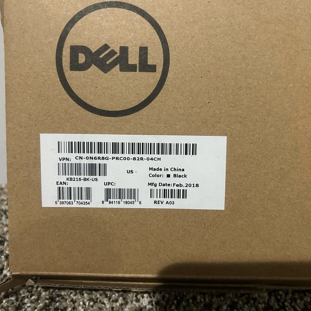 Dell Black Wired Keyboard and Mouse Set